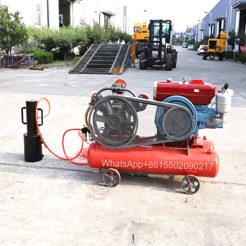 Small steel pipe piles / flood control and rescue of river bank and fish pond protection / flood control pile driver - Image 6